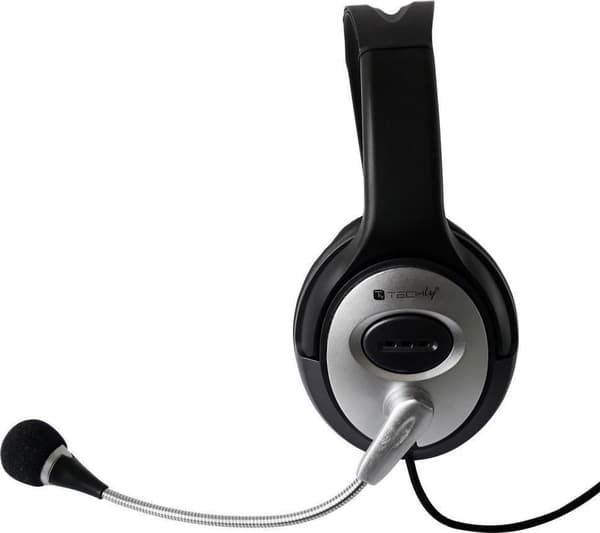 Techly ICC-SH-555TY sort headset med mikrofon