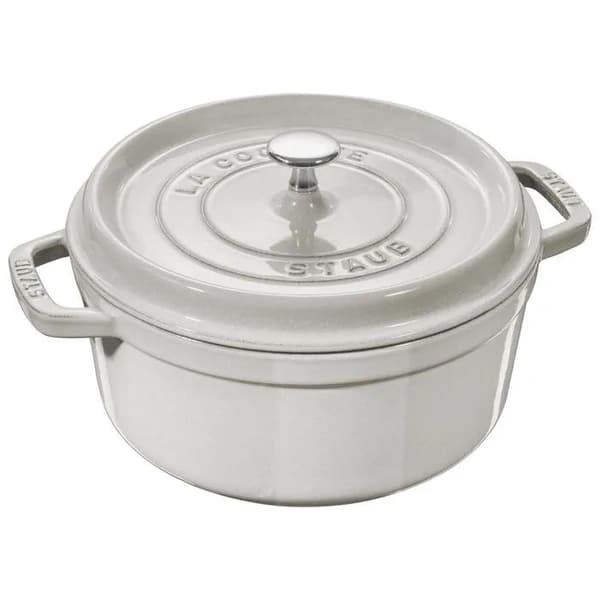 Staub la cocotte rund 24 cm truffle white 3.8l
