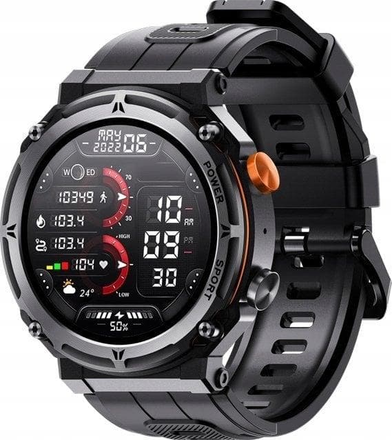 Giewont Veltori VT130-1 Smartwatch med sort silikonerem
