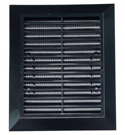 Awenta t48acz ventilationsgitter sort 110x140mm