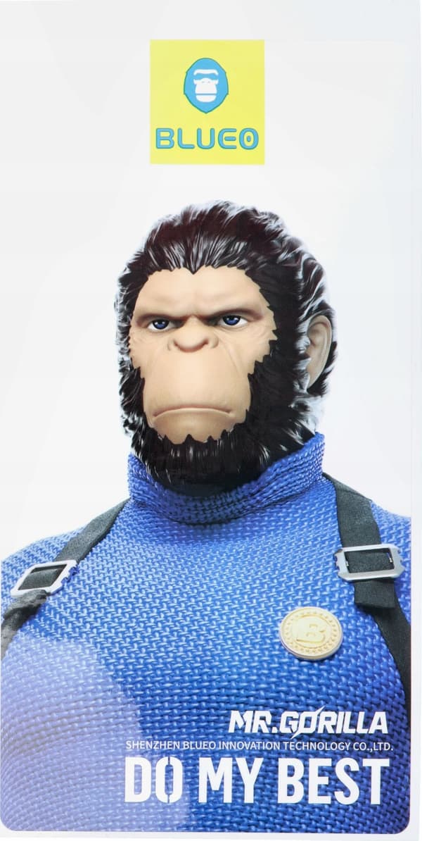 Blueo 5d mr. monkey lasi läpinäkyvä