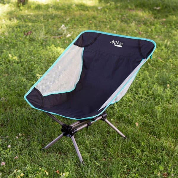 Aktive Chaise de camping pliable noir