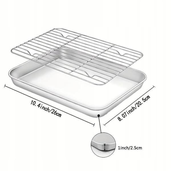 XTI premium baking tray Silver 25.5x20.5cm