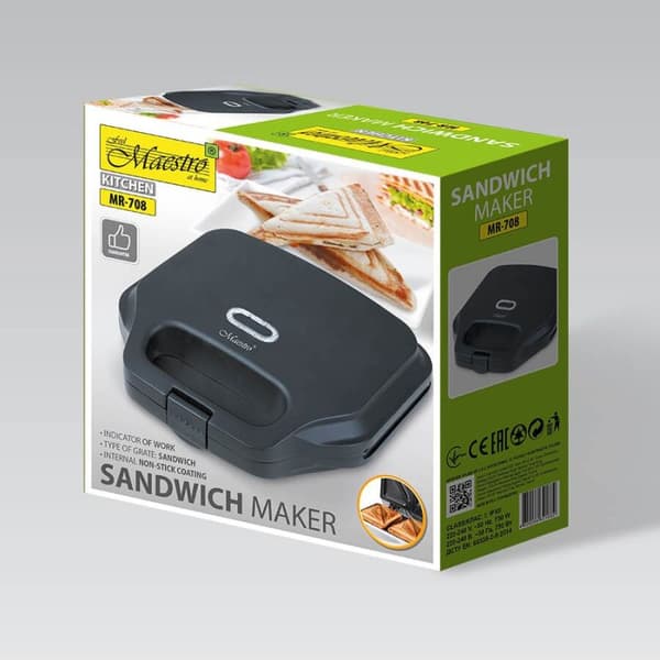 Maestro MR-708 Sandwich Maker 750W Sort