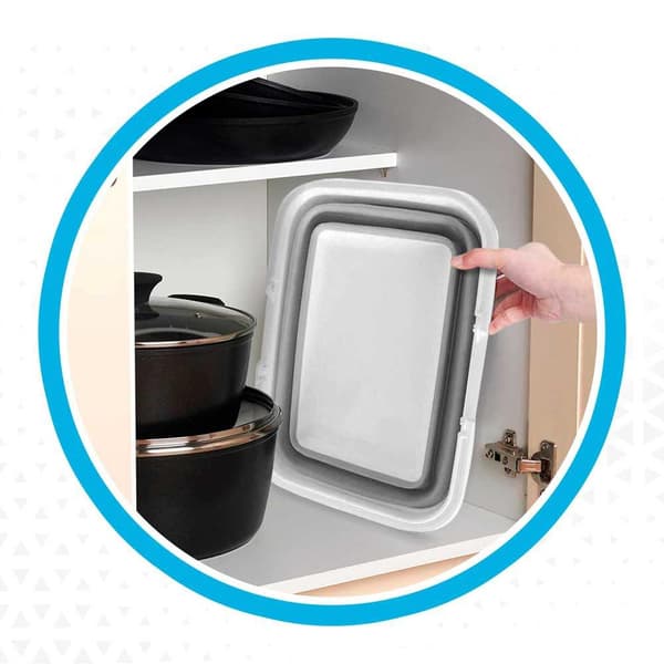 Aktive Cesta Plegable gris et blanc 8,5 litres