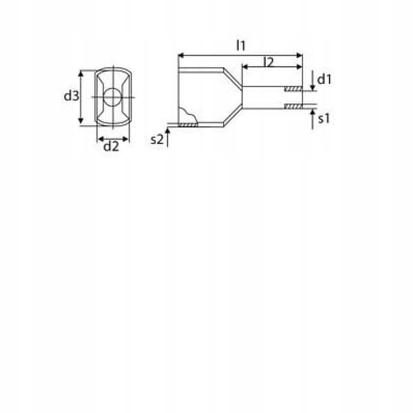 trytyt duid-2x4.0-12 Grå dobbeltisoleret kabelende terminal 100-pack