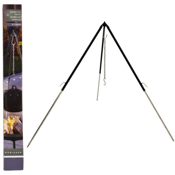 Ambiance justerbar tripod stativ sort/sølv 150 cm