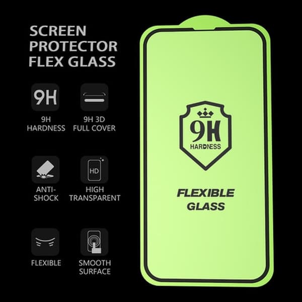 bestsuit fleksibel hybridglas 5d sort/hvid