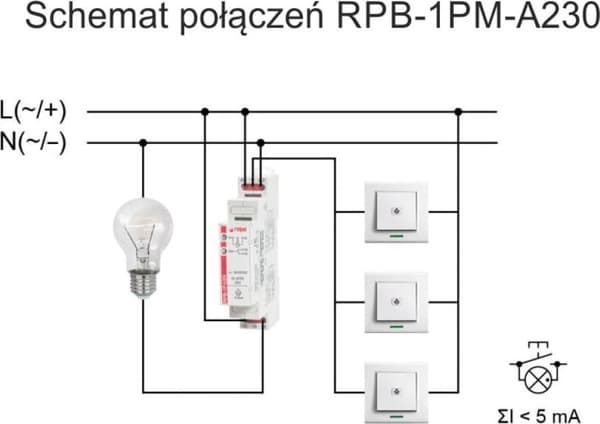 Relpol rpb-1pm-a230 bistabil relæ 16A 230VAC