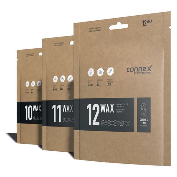 Connex 12wax cykelkæde 12s Sølv
