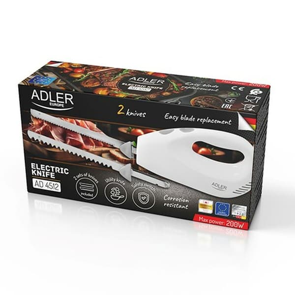 Adler electric knife ad 4512 vit 17cm 200W
