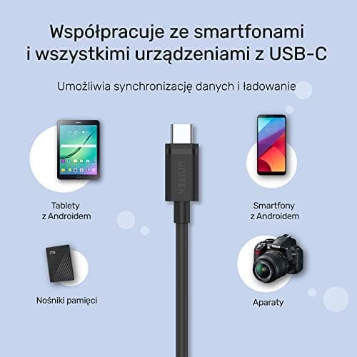 Unitek y-c490bk USB-C til USB-A kabel 0,25 m sort