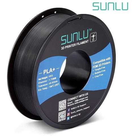 Sunlu PLA+ 3D tulostusfilamentti 1kg musta