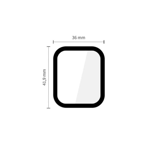 Tech-Protect lasi flex+ näytönsuojus 2-pack Apple Watch 44mm musta