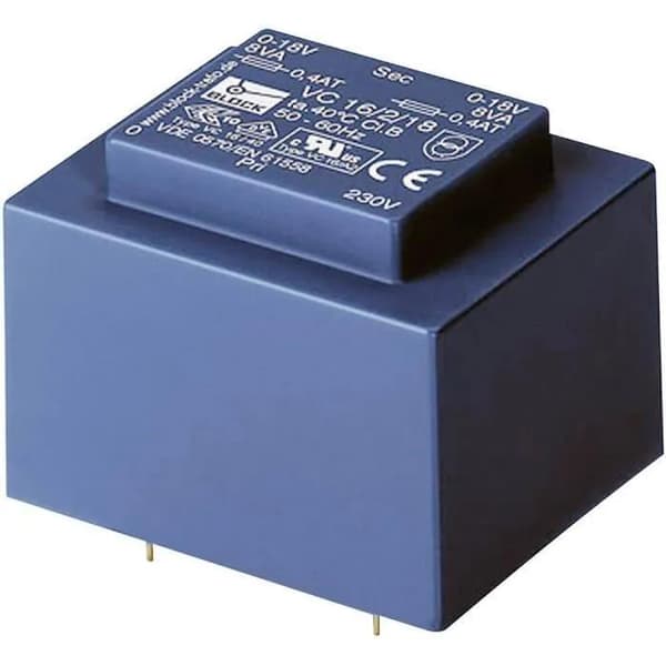 BLOCK VC 3,2/1/9 Transformator för PCB 3.20 VA 1 x 9 V 355 mA