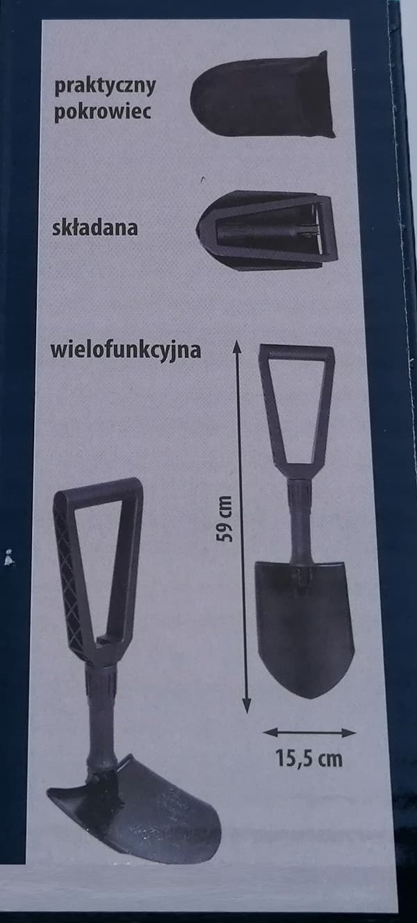 greenmill gr9132 sort sammenklappelig spade med opbevaringspose