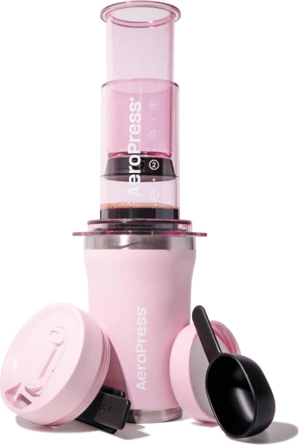 AeroPress Go Plus kaffebrygger Pink 300 ml