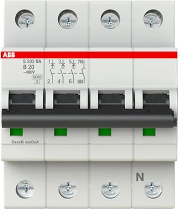 ABB S203-B20NA 20A 3-polig