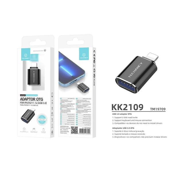 Techancy KK2109 USB Adapter Aluminium Sølv