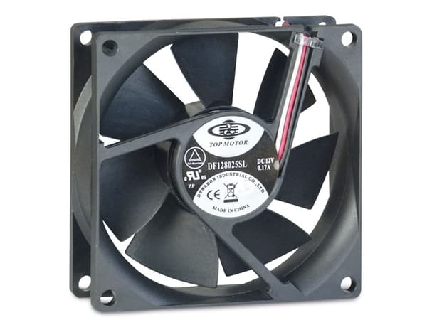 Inter-Tech 88885181 80mm sort blæser