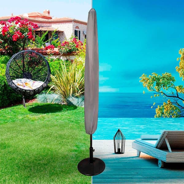 Aktive parasol skydd överdrag grå 360cm