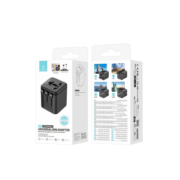 Techancy Mb2502 Sølv Rejseadapter 2500W