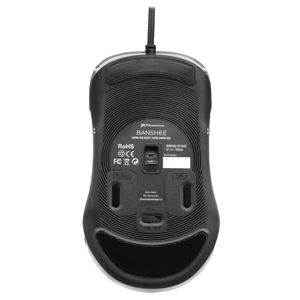 Phoenix Technologies Banshee Transparent Gaming Mouse 10000 DPI RGB