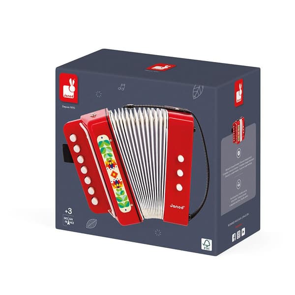 Janod Gioia Punainen Harmonikka