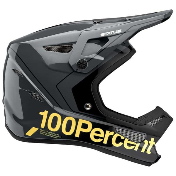 100% Status Full Face Hjælp - Noir Charbon