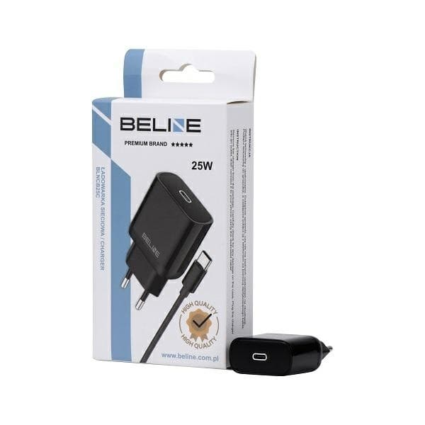 Beline blncb25c 25W GaN USB-C vægoplader sort
