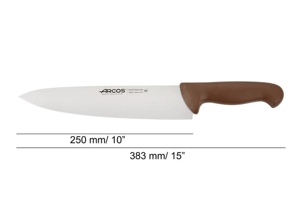 Arcos 2900 Kokkekniv 25 cm Brun