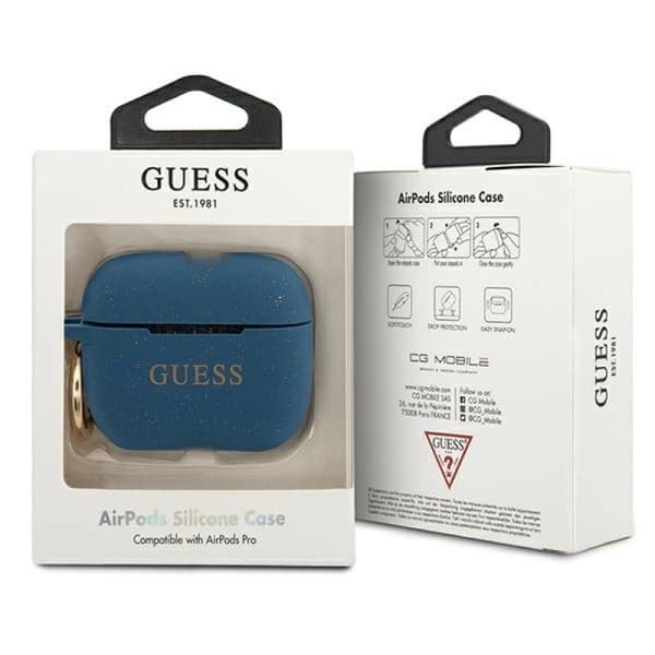 Guess guacapsilglbl silikonecover blå glitrende