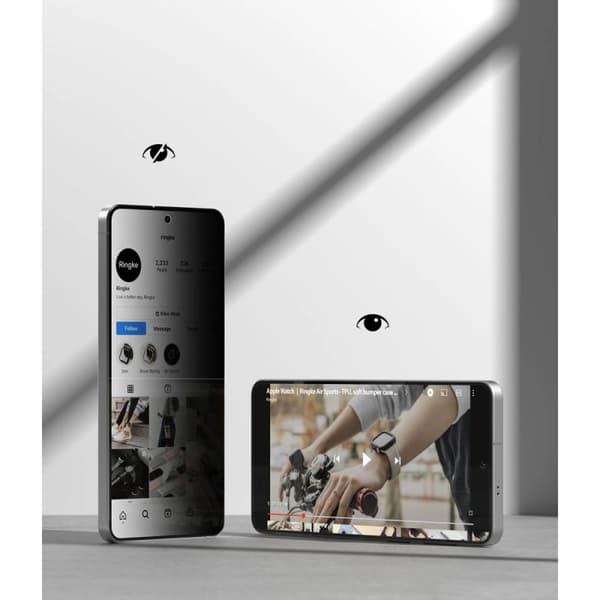 Ringke Easy Slide Privacy sort skærmbeskyttelse 2-pak