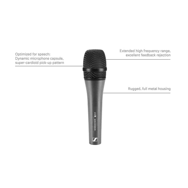 Sennheiser e 845 mikrofon sort/graphit