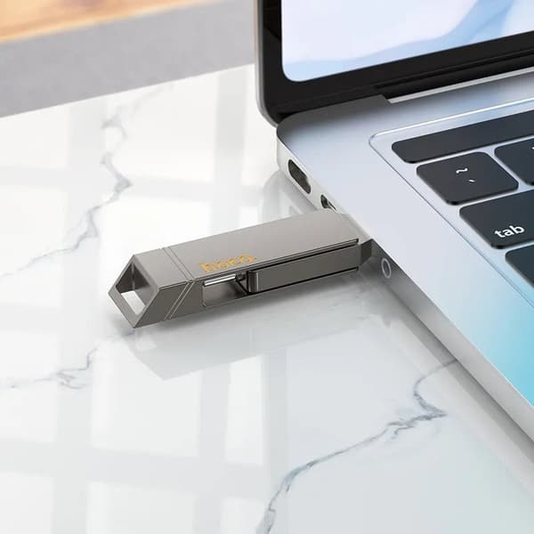 Hoco UD15 USB A + USB C 128GB Harmaa
