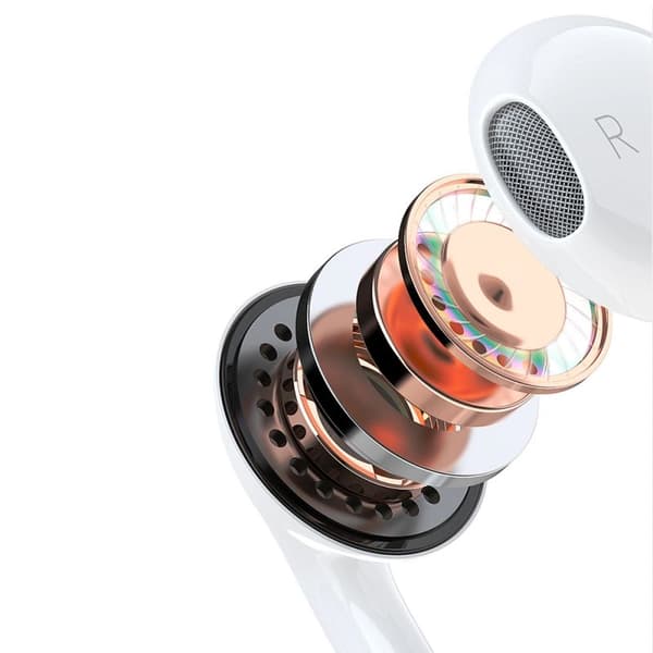 Dudao x14pro in-ear hörlurar vit