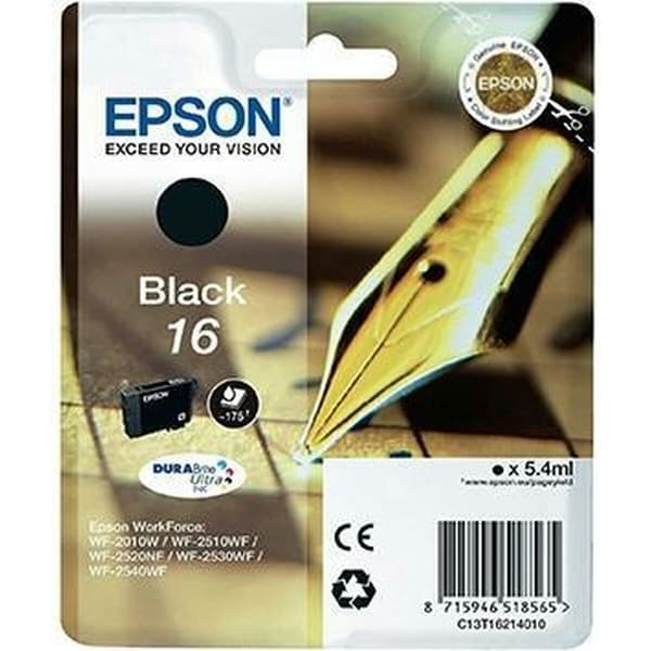 Epson t162140 sort blækpatron 10 enheder