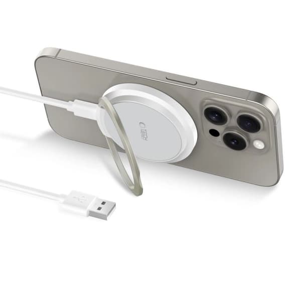 Tech-Protect qi15w-a33 trådløs oplader MagSafe hvid