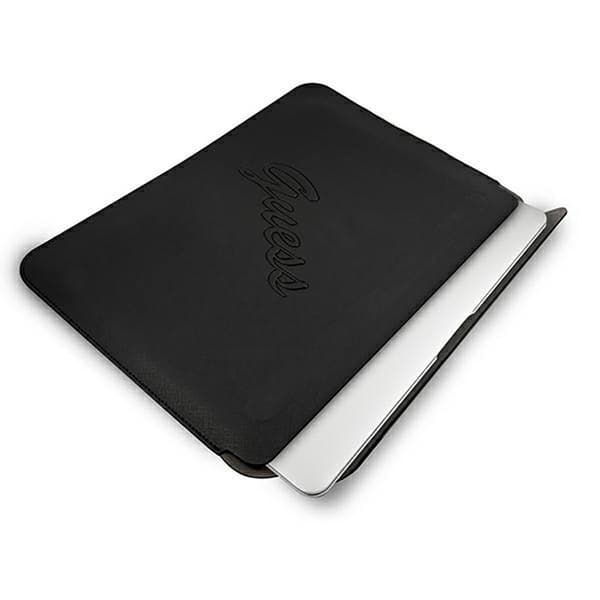 Guess Saffiano Script Kannettavan Suojus mustana