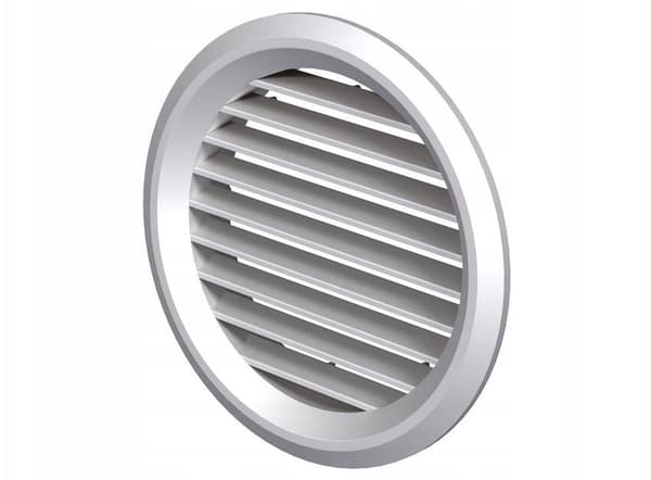 Ventika MW125KO rund ventilationsgitter hvid