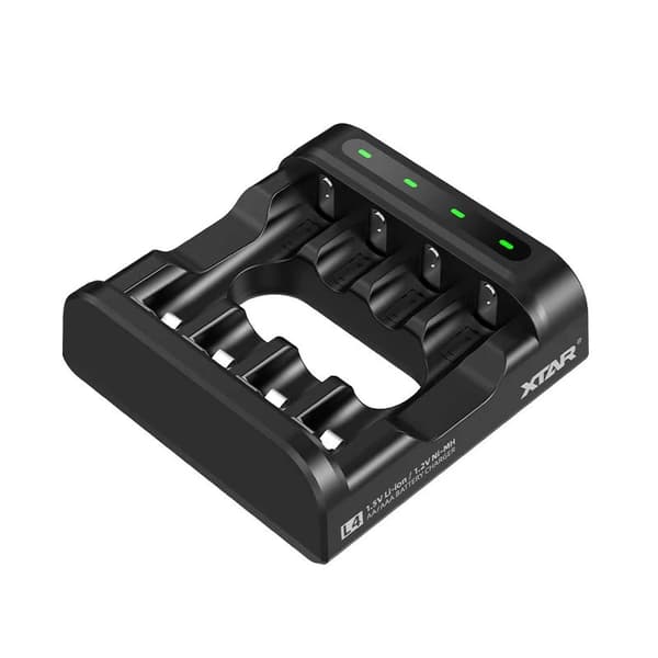 XTAR l4 batterilader til AA/AAA Li-ion/NiMH, sort