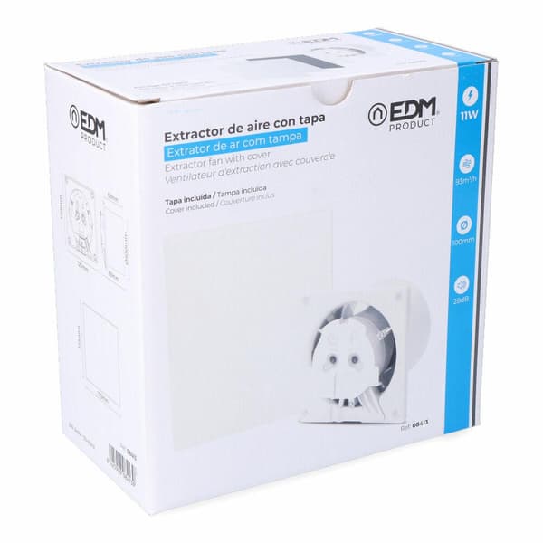 EDM 08413 hvid udsugningsventilator 11W ø10cm