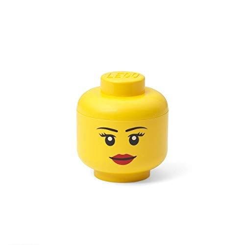 LEGO Opbevaringshoved "Pige", mini (gul)