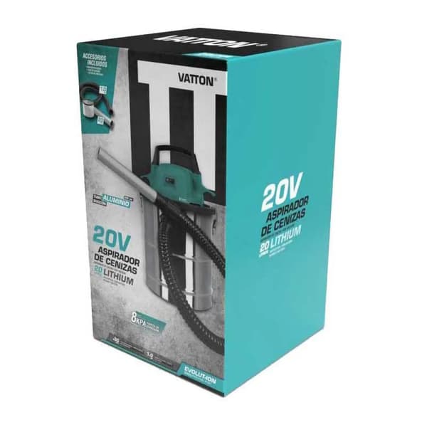 Vatton Ash Vacuum 20V 20 liter Sølv