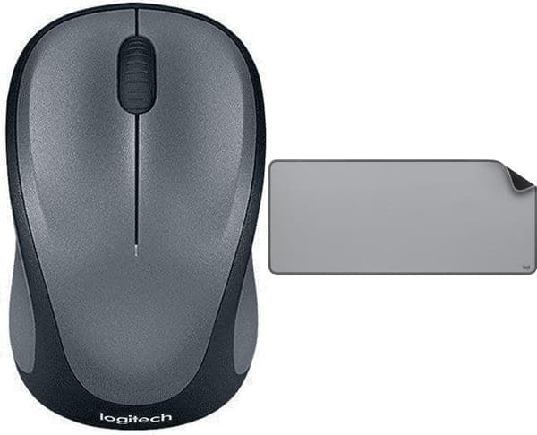 Logitech M235 trådlös mus ergonomisk design gris moyen