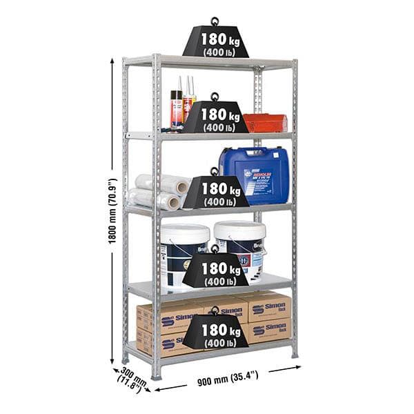Simonrack Hylde moderne design galvaniseret 180 kg