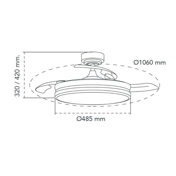Cristalrecord moss loftventilator nickel 72W 7920 lumen