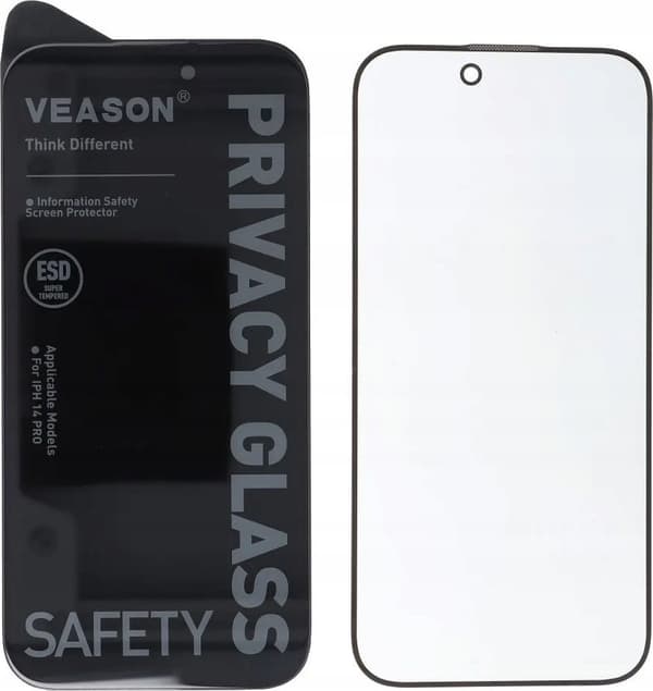 Veason 6D Pro skærmbeskyttelse i sort til iPhone 12 Pro Max