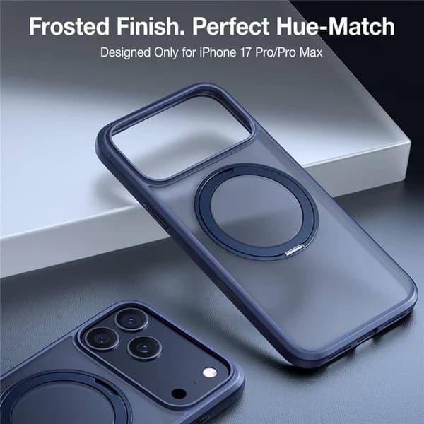 Torras Ostand Pro Series iPhone 17 Pro Max Cover Navy Blue