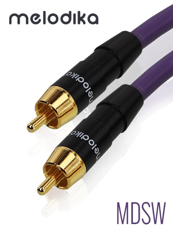 Melodika MDSW100 violet 10 m RCA lydkabel